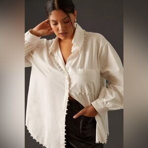 Anthropologie Mememe Embellished Buttondown Tunic size 3X NWT